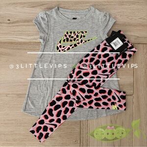 Nike leopard tunic leggings set
